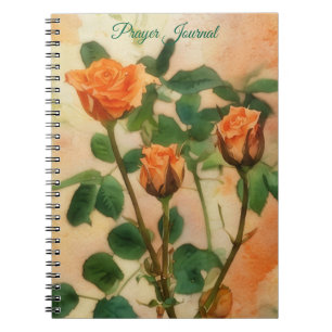 Orange Rose Art Prayer Journal Notizblock