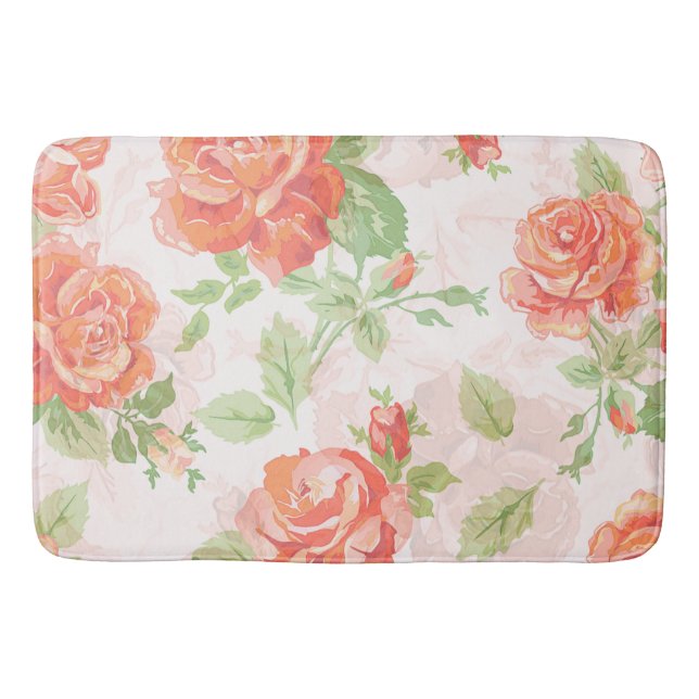 Orange Rose Badematte (Vorderseite)