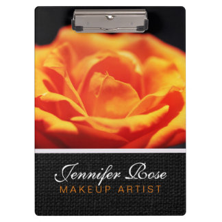 Orange Rose Blume Klemmbrett