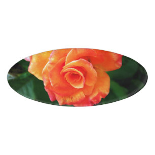 Orange Rose Blume Namenschild