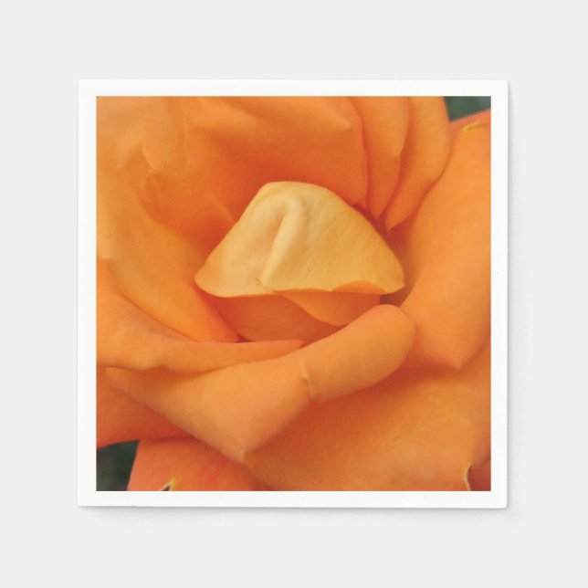 Orange Rose Blume Servietten (Vorderseite)