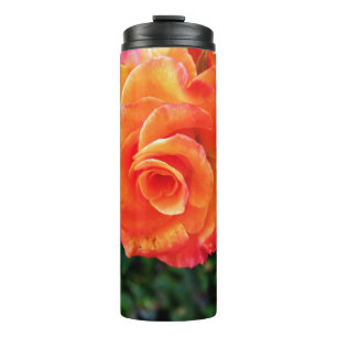 Orange Rose Blume Thermosbecher