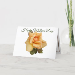 Orange Rose Cutout Foto Weiße Mütter Tageskarte Feiertagskarte
