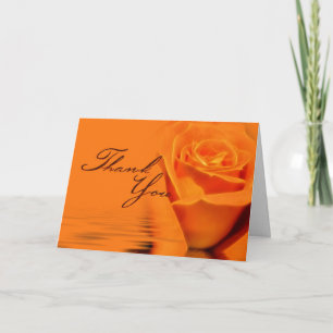 Orange Rose Dankeschön Karte