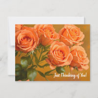 Orange Rose Denken Sie an Sie Postkarte