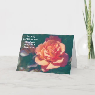 Orange Rose Glaube Bibel Verse Denken Sie an Ihre Karte