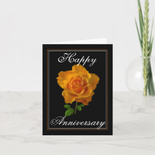 Orange Rose Glückwunschkarte zum Jubiläum Karte