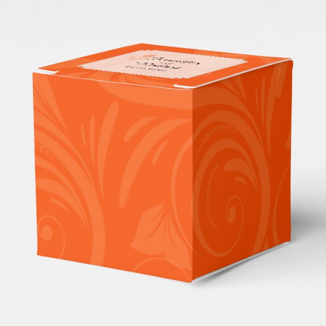 Orange Rose Grafik-Gastgeschenk Hochzeit Geschenkschachtel (Vorderseite)