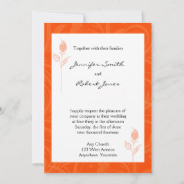 Orange Rose Graphic Wedding Einladung