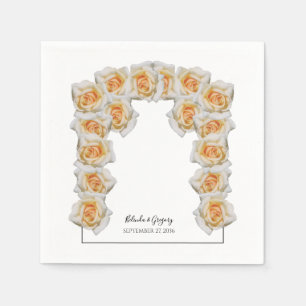 Orange Rose Hochzeit Serviette