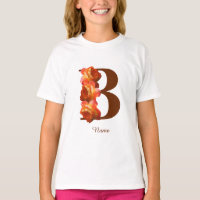 Orange Rose Monogram Initial B Ihr Name