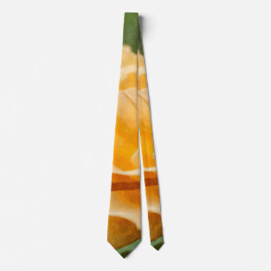 Orange Rose Painterly Neck Tie Krawatte