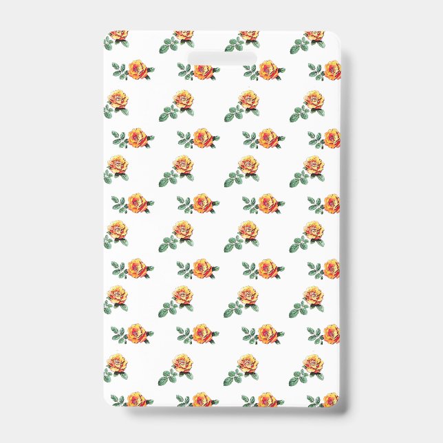 Orange Rose Pattern Ausweis (Vorderseite)