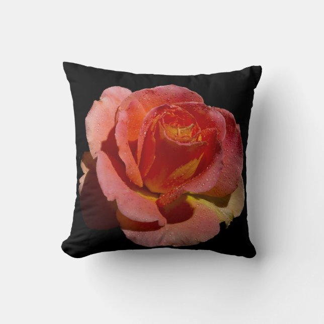 Orange Rose Pillow Kissen (Vorderseite)