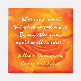 Orange Rose Quote Magnet