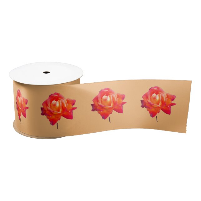 Orange Rose Satinband (Spule)