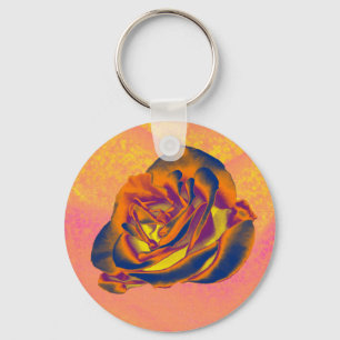Orange Rose Schlüsselanhänger