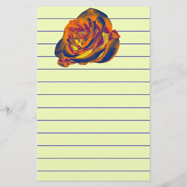 Orange Rose Stationery Briefpapier (Vorderseite)
