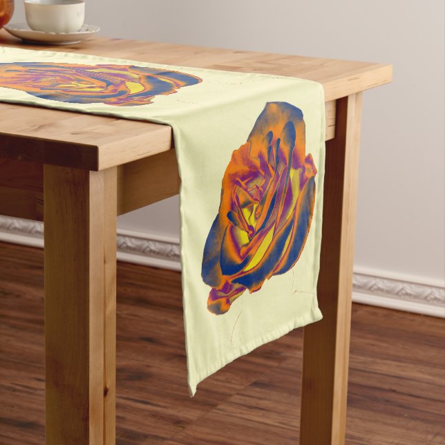 Orange Rose Table Runner Kurzer Tischläufer (Beispiel)