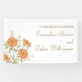 Orange Rose Wedding Banner