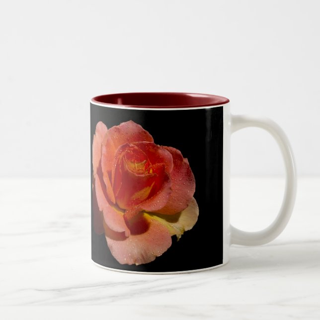 Orange Rose Zweifarbige Tasse (Rechts)