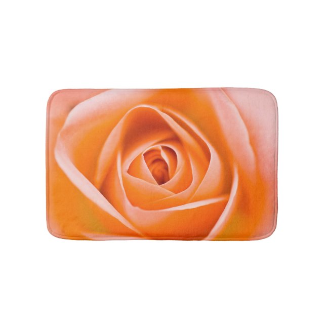 Orange Rosen-Blume Badmatte Badematte (Vorderseite)