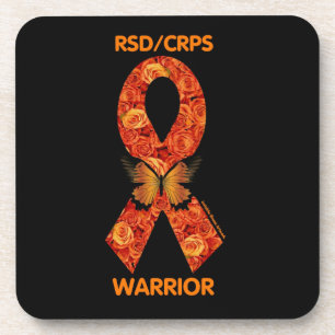 Orange Rosen/Schmetterling… RSD/CRPS Getränkeuntersetzer