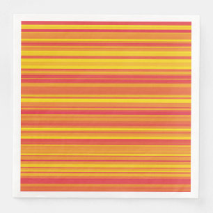 Orange Rot Gelbe Streifen Serviette