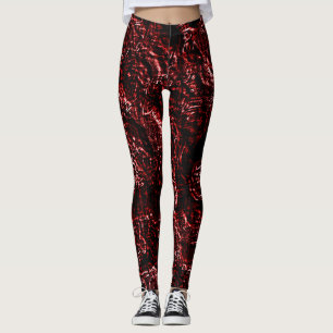 Orange Rot Goth Rosen Leggings