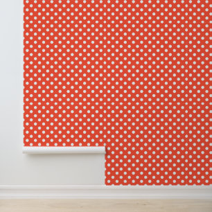 Orange, Rot, Terracotta polka dot Tapete