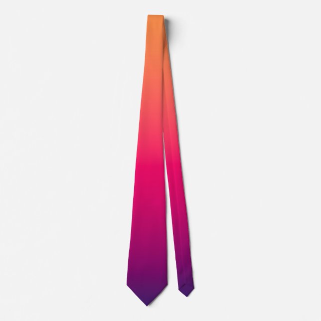 Orange Rot Violette Farbe Krawatte (Vorderseite)