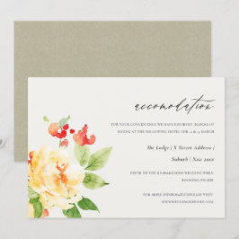 ORANGE ROTE ROSE WATERCOLOR FLORAL UNTERKUNFT EINLADUNG