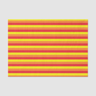 Orange, rote und gelbe Streifen Seidenpapier