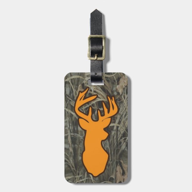 Orange Rotwild-Kopf-Camouflage-Gepäck-Umbau Gepäckanhänger (Vorderseite vertikal)