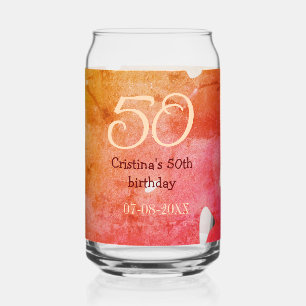Orange rouge 50 anniversaire ajouter nom date p