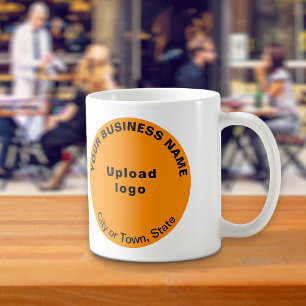 Orange Round Business Brand on Tasse