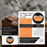 Orange Rubbish Skip, Skip/Dumpster Company Flyer<br><div class="desc">Orange Rubbish Skip,  Skip/Dumpster Company Werbung Flyer durch den Business Card Store.</div>