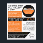 Orange Rubbish Skip, Skip/Dumpster Company Flyer<br><div class="desc">Orange Rubbish Skip,  Skip/Dumpster Company Werbung Flyer durch den Business Card Store.</div>