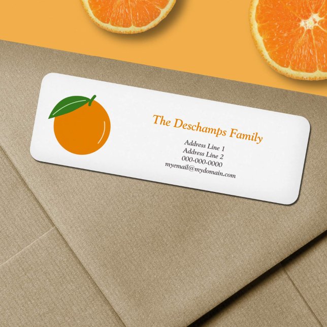Orange-Rücksendeadresse (Orange Return Address Label)