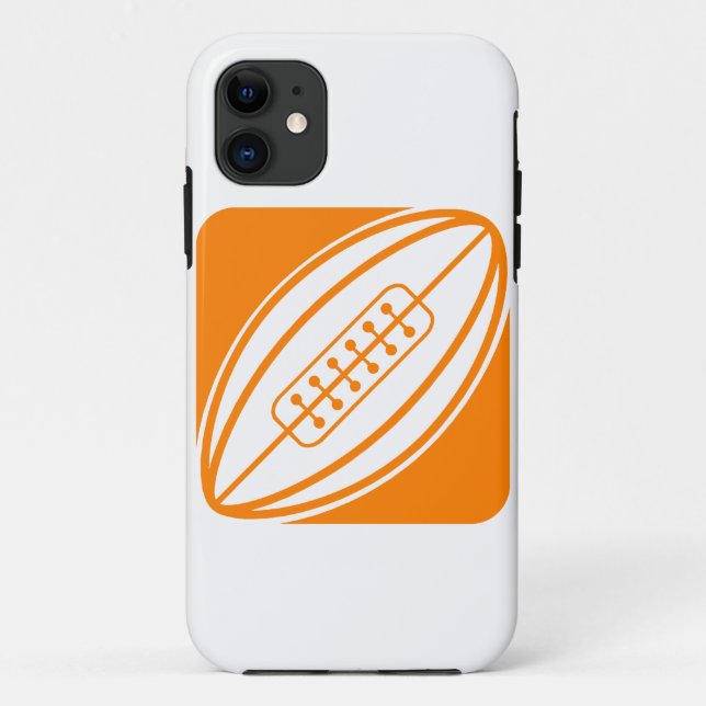 Orange Rugby Case-Mate iPhone Hülle (Rückseite)