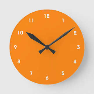 Orange Runde Wanduhr