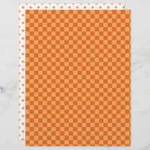 Orange/Rust Checkerboard & Polka Dots Scrapbook