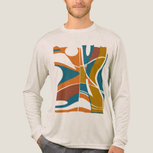 Orange Rust Gold Aquamarin, fett großes MCM Abstra Tri-Blend Shirt