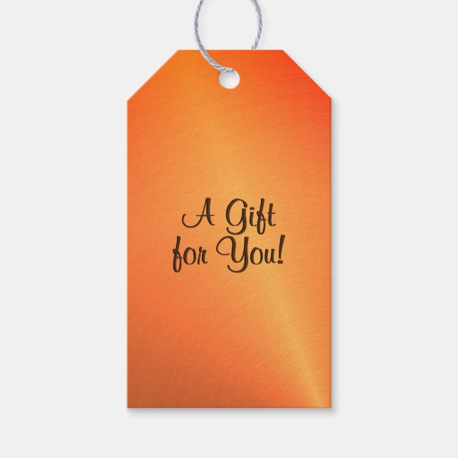 Orange Rust Shine Geschenkanhänger (Vorderseite)