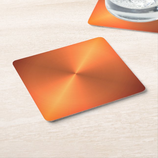 Orange Rust Shine Rechteckiger Pappuntersetzer (angewinkelt)