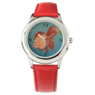 Orange Ryukin Goldfish Watch Armbanduhr