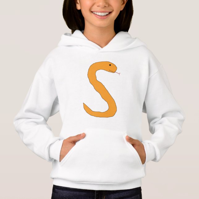 Orange S Snake Bekleidung Hoodie (Vorderseite)