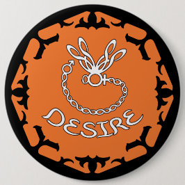 Orange Sacral Chakra "Desire" Dragonfly Button