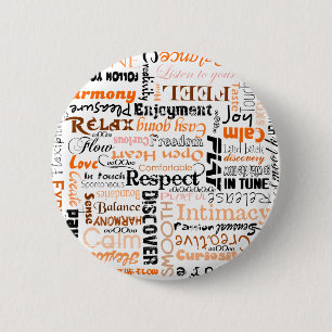 Orange sakrale Chakra Positiv-Bestätigungen Button