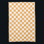 Orange Schachbrett-Muster Geschirrtuch<br><div class="desc">Ich habe mehr Farben mit diesem Entwurf in meinen Geschäftssammlungen!

Seien Sie sicher zum Karo heraus alle Wahlen,  Ihre Auswahl besonders anzufertigen!

Dank für den Besuch!</div>